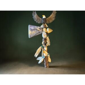 Bradford Exchange Al Agnew Spirit of the Wolf Tomahawk Journey Sculpture A7660